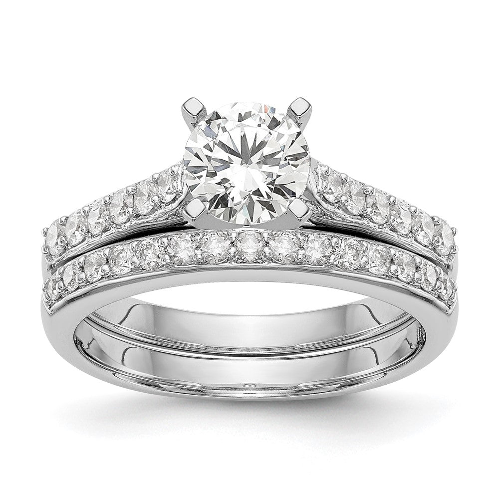 14K Weißgold Verlobungsring mit 0,25 ct. laborgezüchtetem Diamant VS/SI+ G+ in Krappenfassung