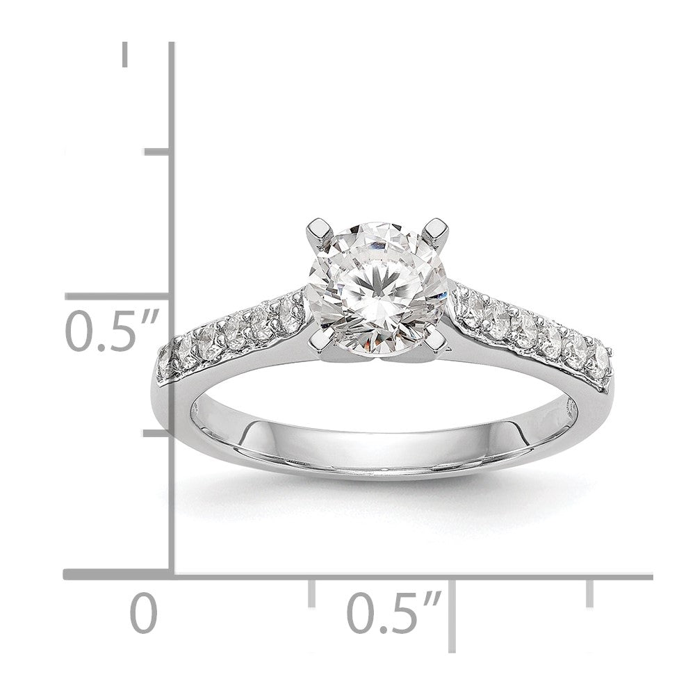14K Weißgold Verlobungsring mit 0,25 ct. laborgezüchtetem Diamant VS/SI+ G+ in Krappenfassung