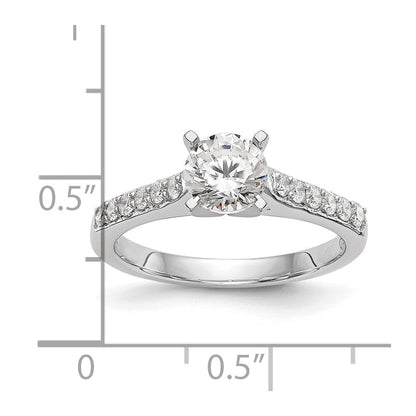 14K Weißgold Verlobungsring mit 0,25 ct. laborgezüchtetem Diamant VS/SI+ G+ in Krappenfassung