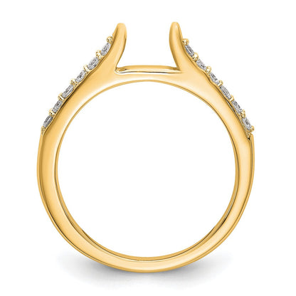 14K Gelbgold Bicolor Verlobungsring mit 0,25 ct. Labor gezüchteten Diamanten VS/SI+ G+, Semi-Mount, Krappenfassung