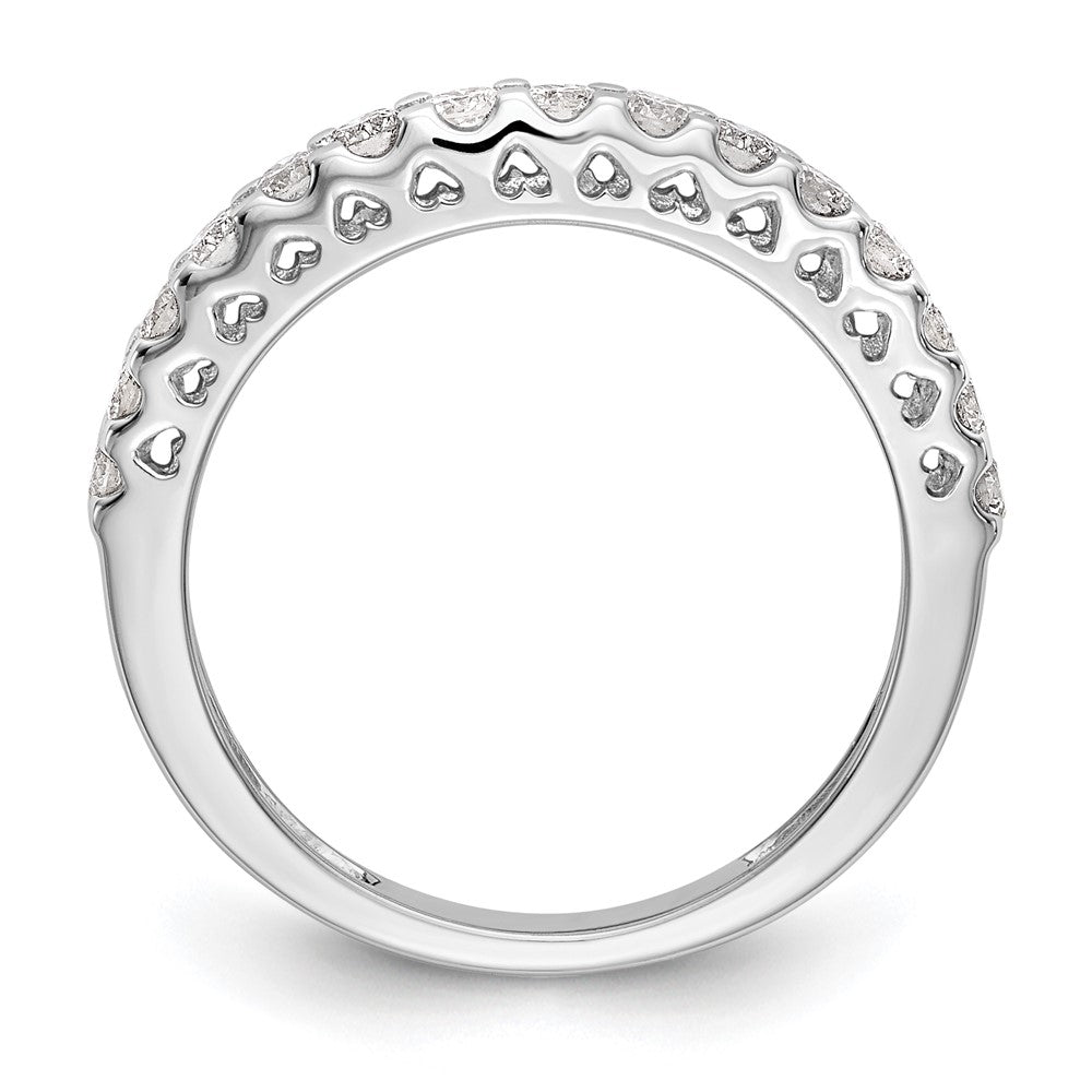 14K Weißgold Verlobungsring mit natürlichen Diamanten