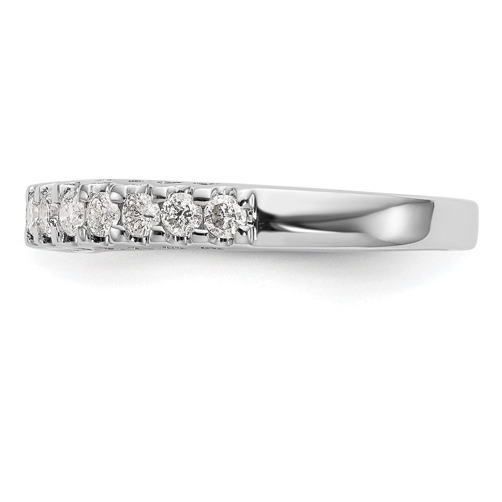 14K Weißgold Ehering mit 0,5 ct. im Labor gezüchteten Diamanten, VS/SI+ G+