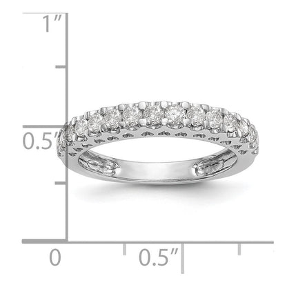 14K Weißgold Ehering mit 0,5 ct. im Labor gezüchteten Diamanten, VS/SI+ G+