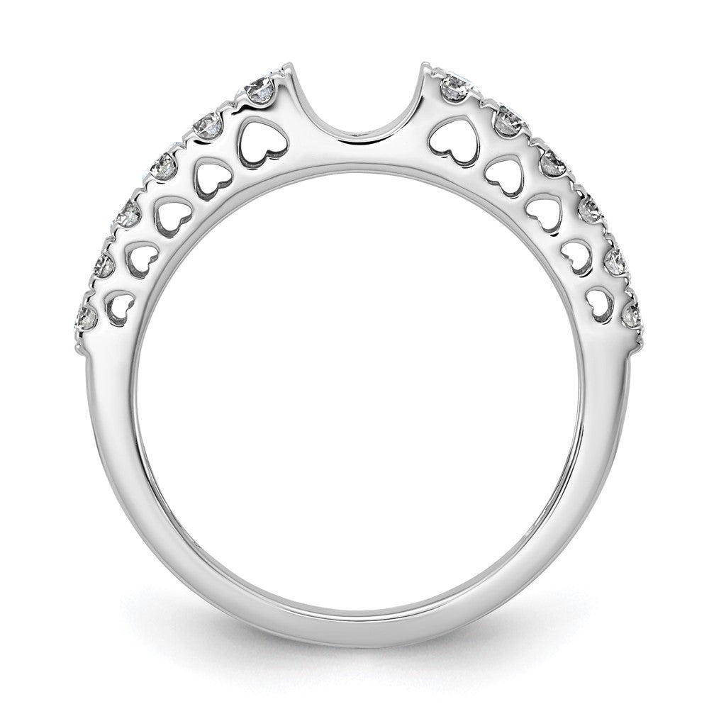 14K Weißgold Verlobungsring mit 0,5 ct. Laborgezüchteten Diamanten VS/SI+ G+ in Krappenfassung