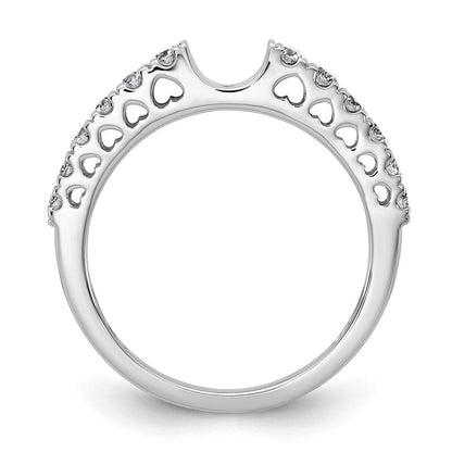 14K Weißgold Verlobungsring mit 0,5 ct. Laborgezüchteten Diamanten VS/SI+ G+ in Krappenfassung