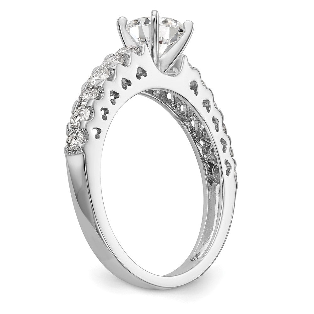 14K Weißgold Verlobungsring mit 0,5 ct. Laborgezüchteten Diamanten VS/SI+ G+ in Krappenfassung