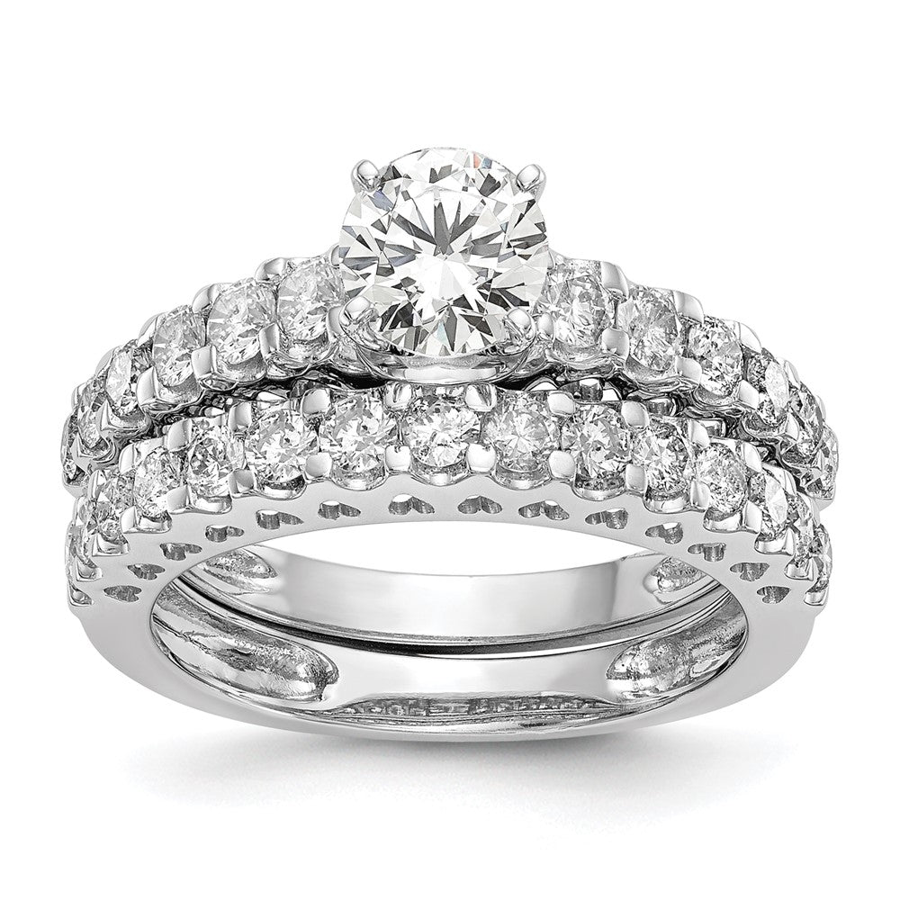 14K Weißgold Verlobungsring mit 0,5 ct. Laborgezüchteten Diamanten VS/SI+ G+ in Krappenfassung