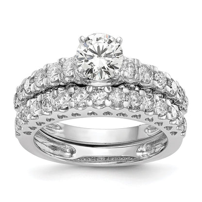 14K Weißgold Verlobungsring mit 0,5 ct. Laborgezüchteten Diamanten VS/SI+ G+ in Krappenfassung