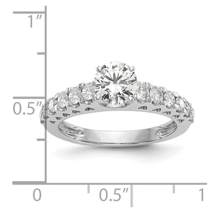 14K Weißgold Verlobungsring mit 0,5 ct. Laborgezüchteten Diamanten VS/SI+ G+ in Krappenfassung