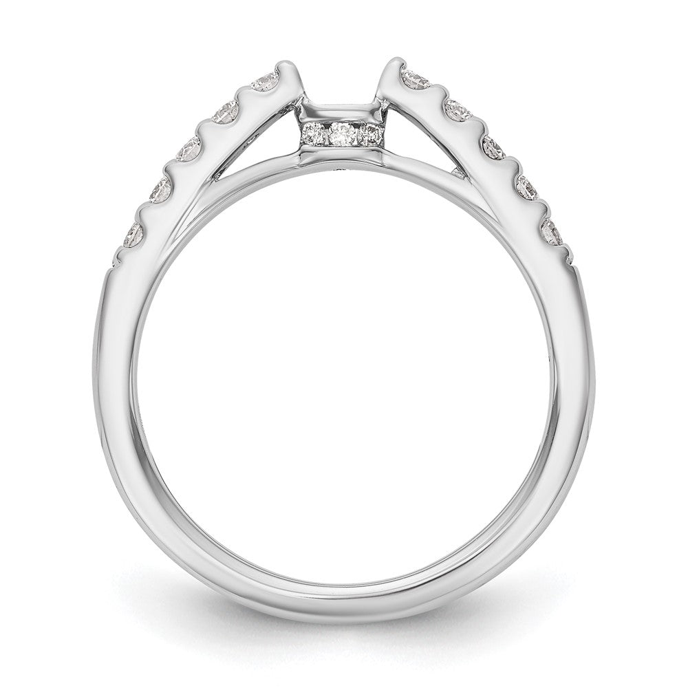 14K Weißgold Verlobungsring mit 0,33 ct. im Peg-Set gefasstem, im Labor gezüchtetem Diamanten VS/SI+ G+