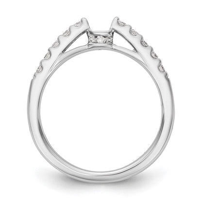 14K Weißgold Verlobungsring mit 0,33 ct. im Peg-Set gefasstem, im Labor gezüchtetem Diamanten VS/SI+ G+