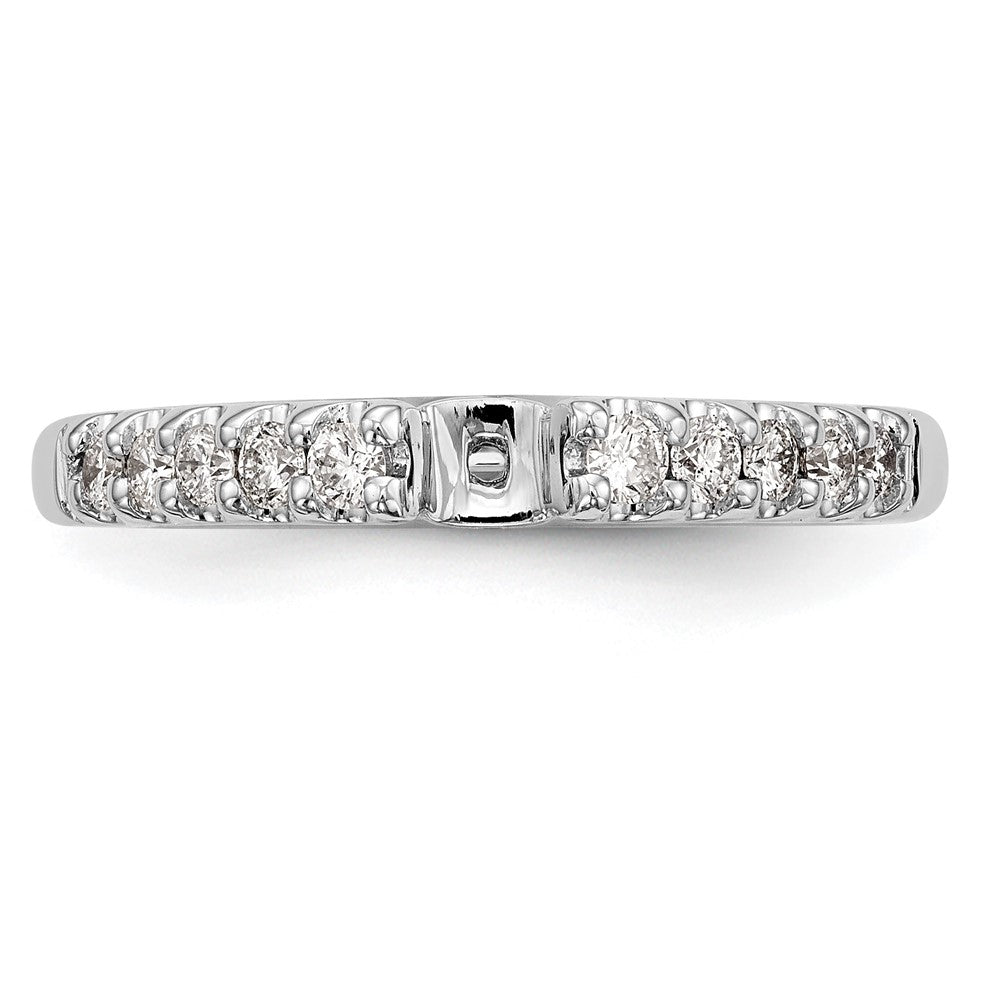 14K Weißgold Verlobungsring mit 0,33 ct. im Peg-Set gefasstem, im Labor gezüchtetem Diamanten VS/SI+ G+