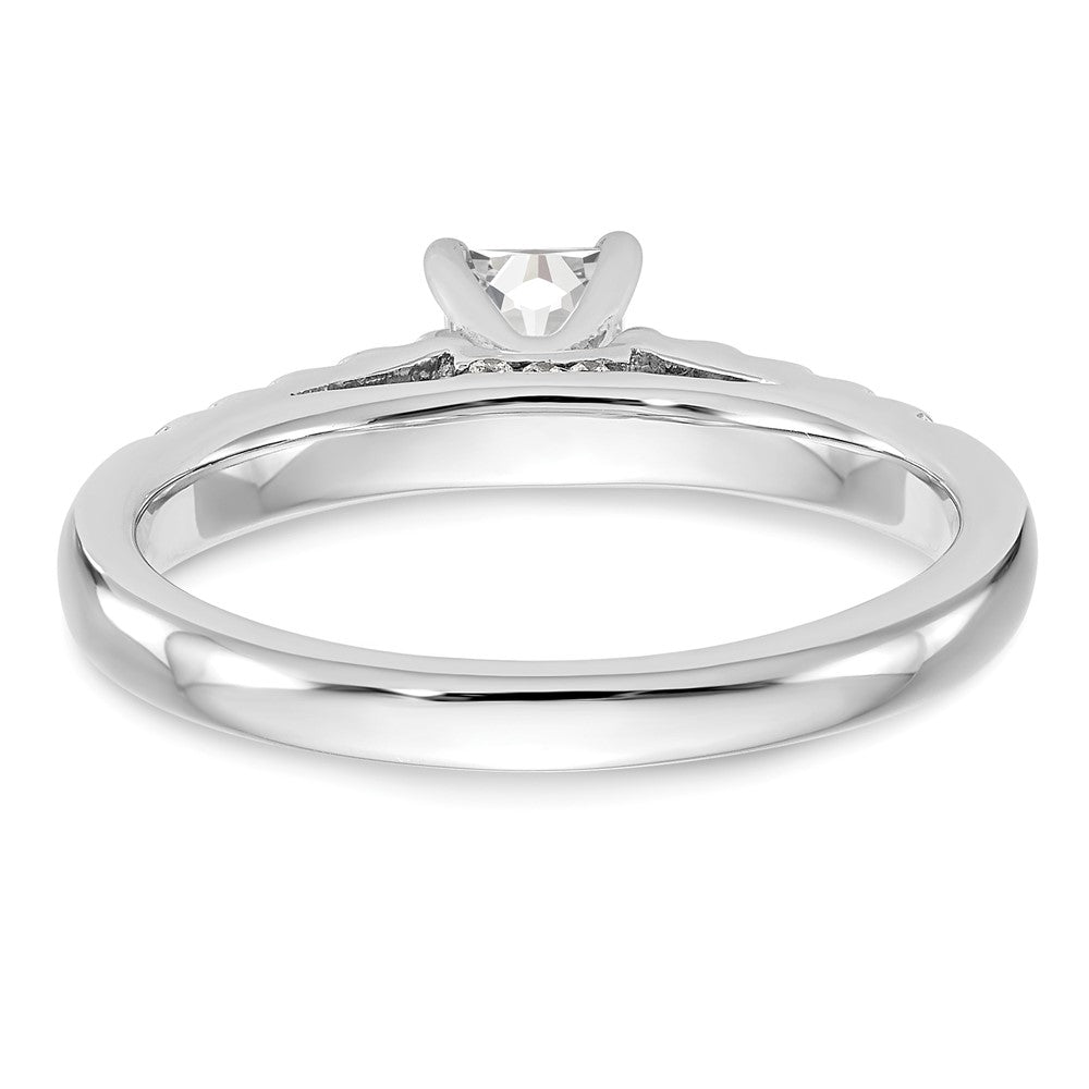 14K Weißgold Verlobungsring mit 0,33 ct. im Peg-Set gefasstem, im Labor gezüchtetem Diamanten VS/SI+ G+