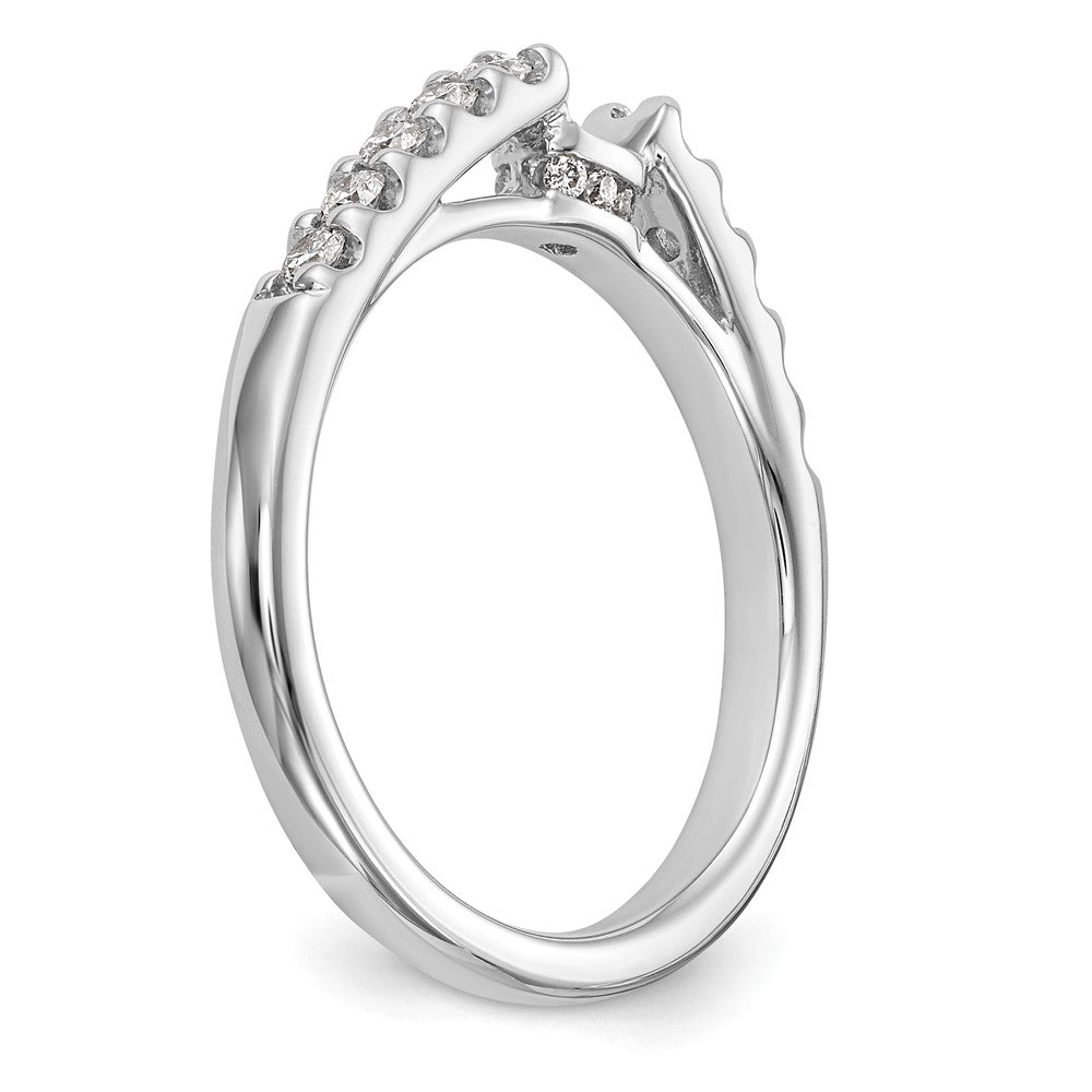 14K Weißgold Verlobungsring mit 0,33 ct. im Peg-Set gefasstem, im Labor gezüchtetem Diamanten VS/SI+ G+