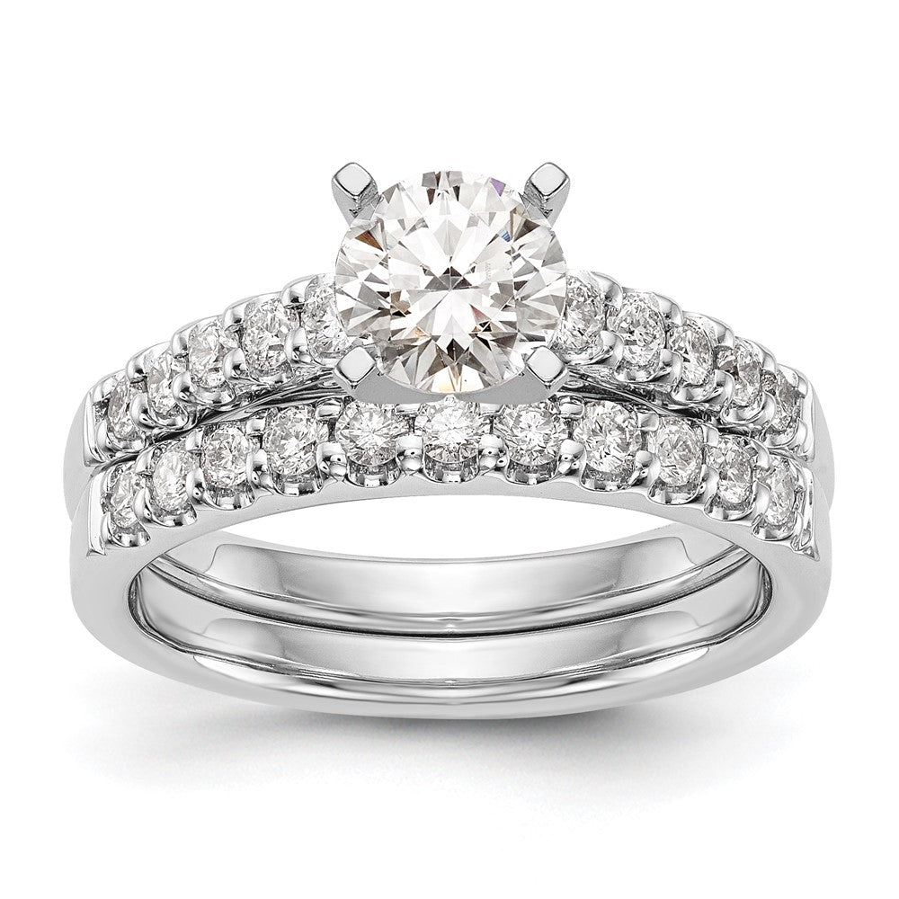 14K Weißgold Verlobungsring mit 0,33 ct. im Peg-Set gefasstem, im Labor gezüchtetem Diamanten VS/SI+ G+