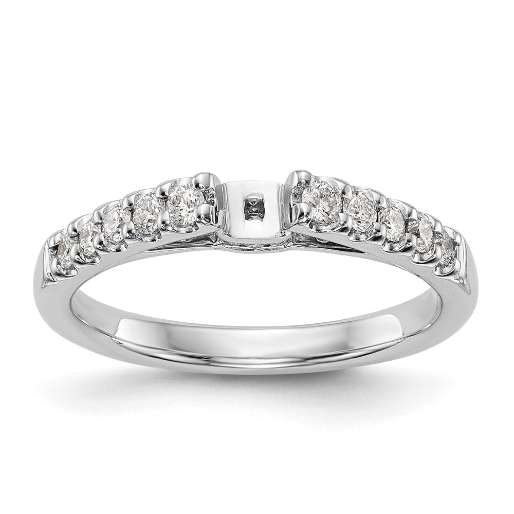 14K Weißgold Verlobungsring mit 0,33 ct. im Peg-Set gefasstem, im Labor gezüchtetem Diamanten VS/SI+ G+