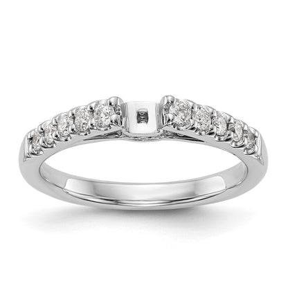 14K Weißgold Verlobungsring mit 0,33 ct. im Peg-Set gefasstem, im Labor gezüchtetem Diamanten VS/SI+ G+