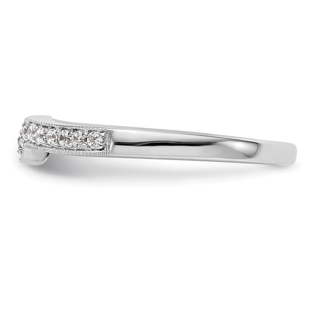 14K Weißgold Verlobungsring mit natürlichen Diamanten 0,144 ct