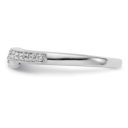 14K Weißgold Verlobungsring mit natürlichen Diamanten 0,144 ct