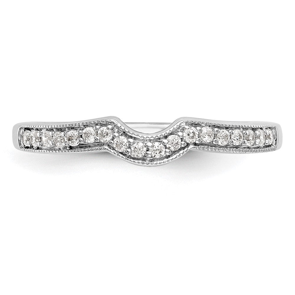 14K Weißgold Verlobungsring mit natürlichen Diamanten 0,144 ct