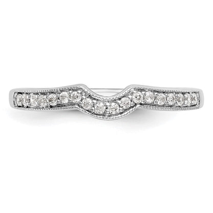 14K Weißgold Verlobungsring mit natürlichen Diamanten 0,144 ct
