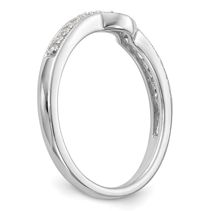 14K Weißgold Verlobungsring mit natürlichen Diamanten 0,144 ct