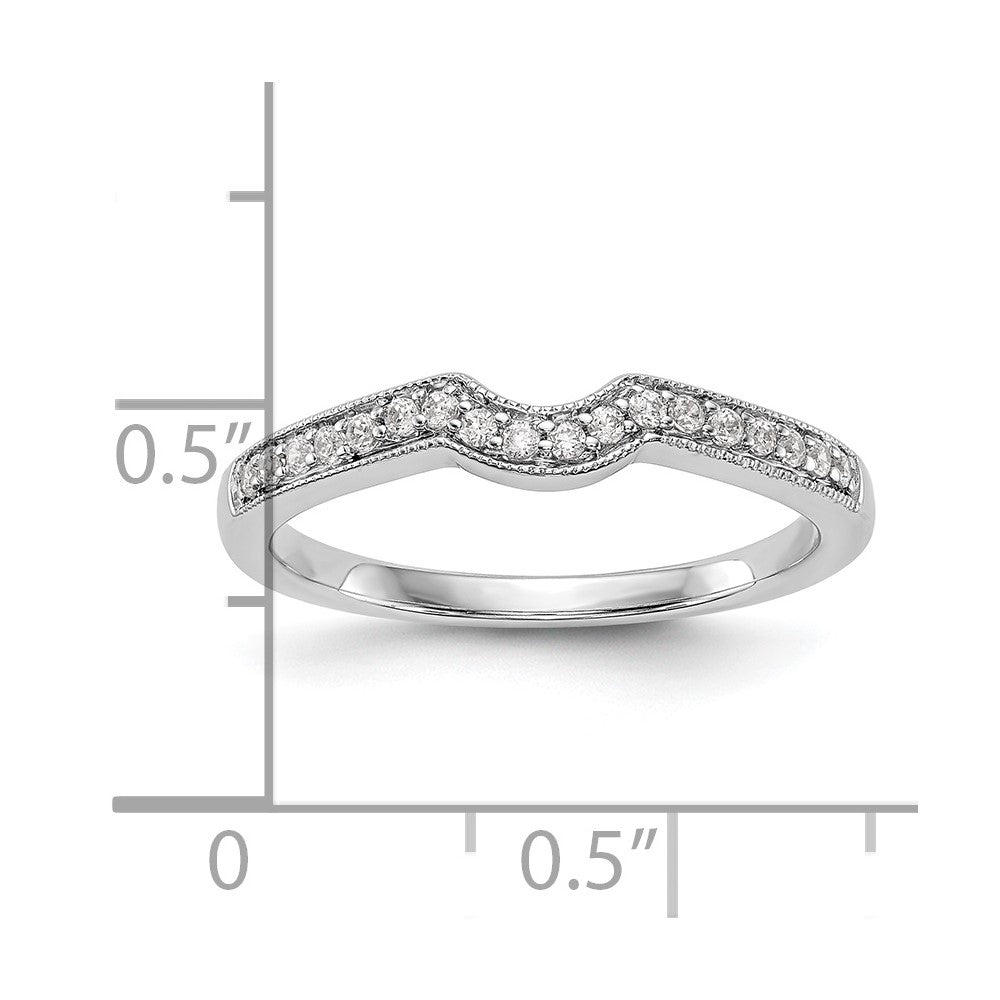 14K Weißgold Verlobungsring mit natürlichen Diamanten 0,144 ct