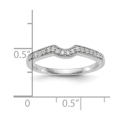 14K Weißgold Verlobungsring mit natürlichen Diamanten 0,144 ct