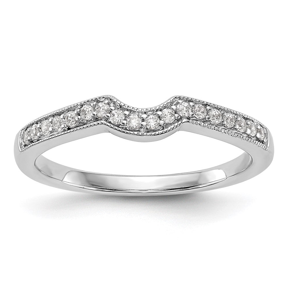 14K Weißgold Verlobungsring mit natürlichen Diamanten 0,144 ct
