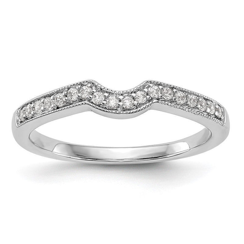 14K Weißgold Verlobungsring mit natürlichen Diamanten 0,144 ct