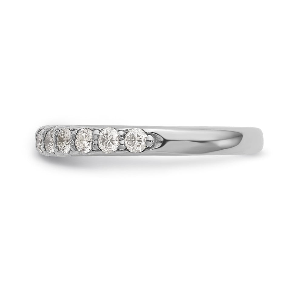14K Weißgold Ehering mit echten Diamanten