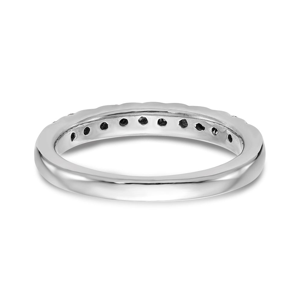 14K Weißgold Ehering mit echten Diamanten