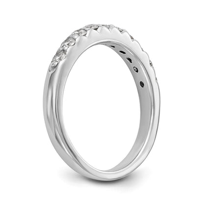 14K Weißgold Ehering mit echten Diamanten