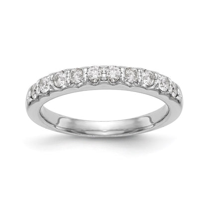 14K Weißgold Ehering mit echten Diamanten