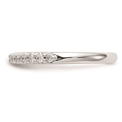 14K Weißgold Ehering mit echten Diamanten