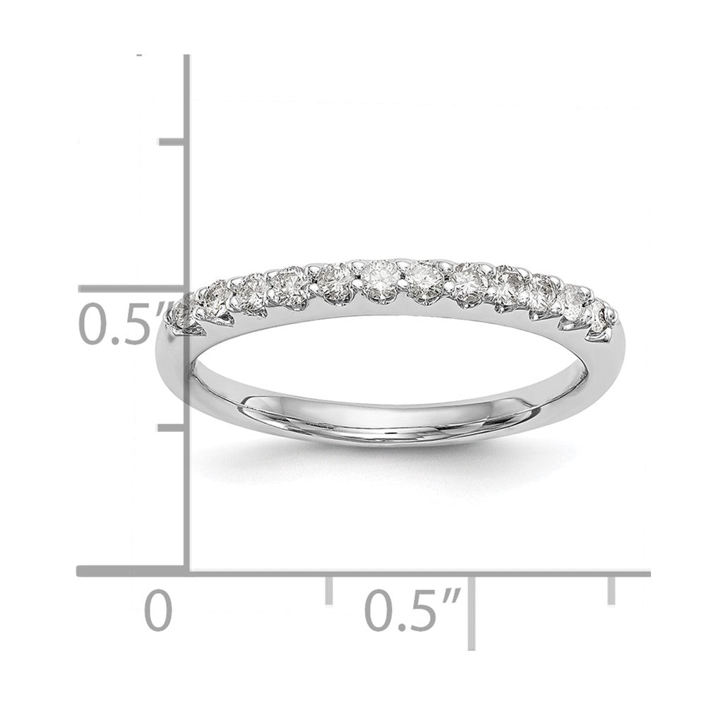 14K Weißgold Ehering mit echten Diamanten