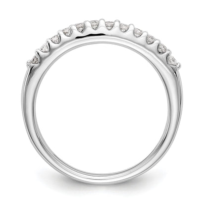 14K Weißgold Ehering mit echten Diamanten