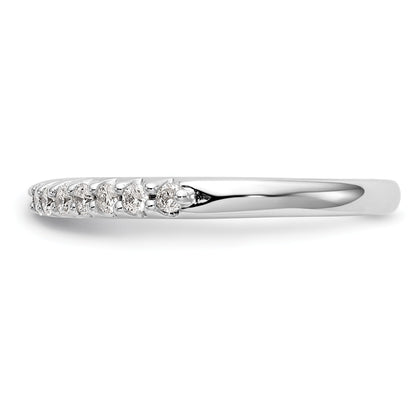 14K Weißgold Ehering mit echten Diamanten
