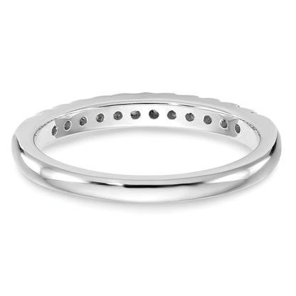 14K Weißgold Ehering mit echten Diamanten
