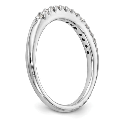 14K Weißgold Ehering mit echten Diamanten