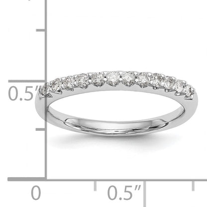 14K Weißgold Ehering mit echten Diamanten