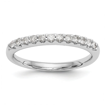 14K Weißgold Ehering mit echten Diamanten