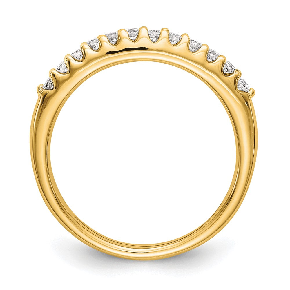 14K Gelbgold Ehering mit 0,25 ct. im Labor gezüchteten Diamanten VS/SI+ G+