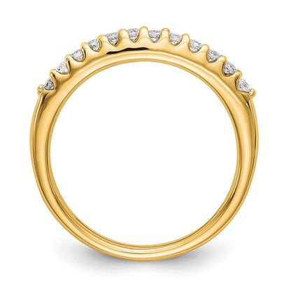 14K Gelbgold Ehering mit 0,25 ct. im Labor gezüchteten Diamanten VS/SI+ G+
