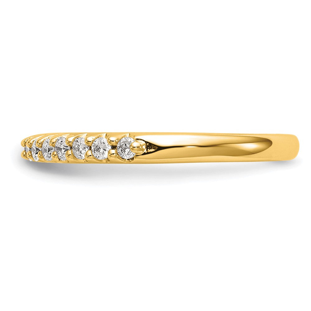 14K Gelbgold Ehering mit 0,25 ct. im Labor gezüchteten Diamanten VS/SI+ G+