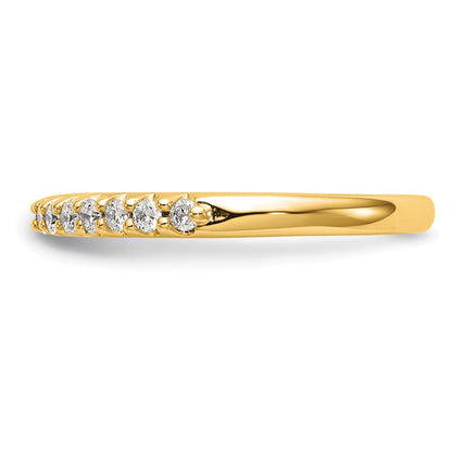 14K Gelbgold Ehering mit 0,25 ct. im Labor gezüchteten Diamanten VS/SI+ G+