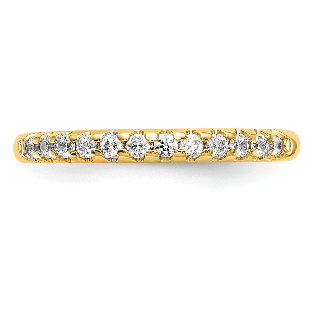 14K Gelbgold Ehering mit 0,25 ct. im Labor gezüchteten Diamanten VS/SI+ G+