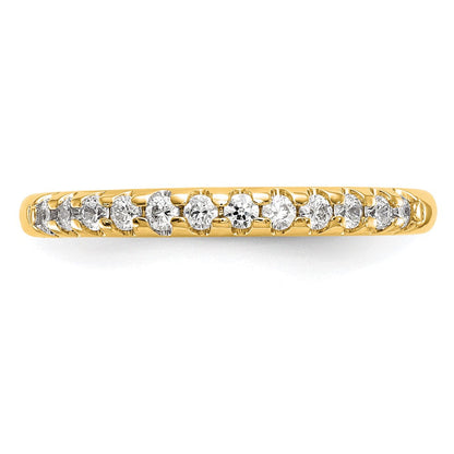 14K Gelbgold Ehering mit 0,25 ct. im Labor gezüchteten Diamanten VS/SI+ G+