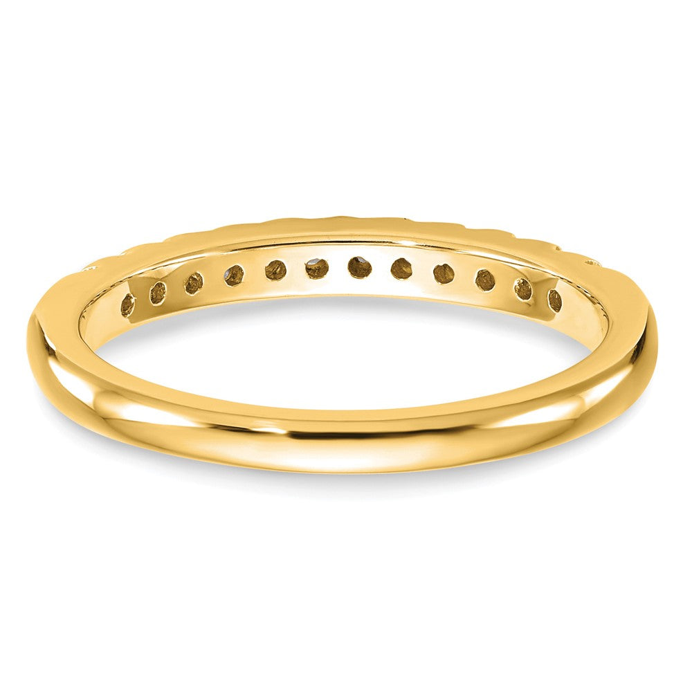 14K Gelbgold Ehering mit 0,25 ct. im Labor gezüchteten Diamanten VS/SI+ G+