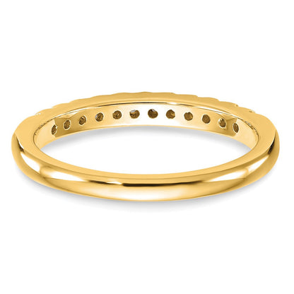 14K Gelbgold Ehering mit 0,25 ct. im Labor gezüchteten Diamanten VS/SI+ G+